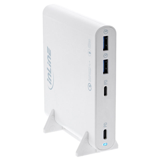 120W GaN USB-C/USB-A snellader – 4 poorten (2x USB-C + 2x USB-A) – Wit