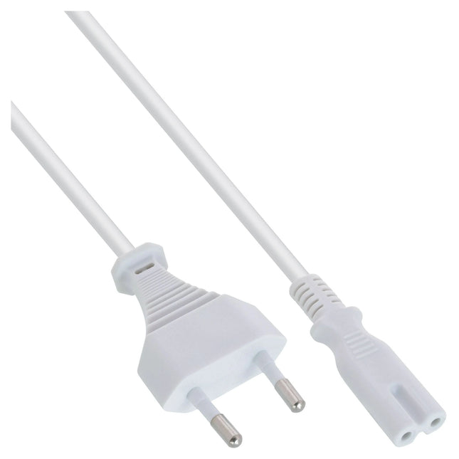 5 meter Voedingskabel Eurostekker naar (IEC-C7) – wit