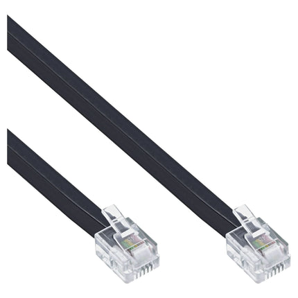 2 meter modulaire RJ12 kabel - 6P6C – male/male - zwart