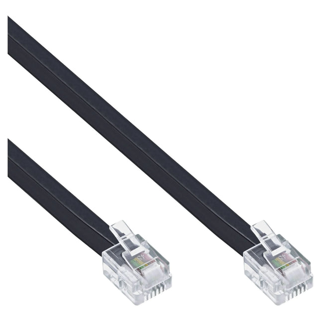 5 meter modulaire RJ12 kabel - 6P6C – male/male - zwart