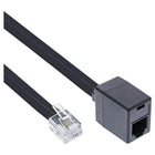 10 meter Modulaire RJ12-verlengkabel – 6P6C – male/female - zwart