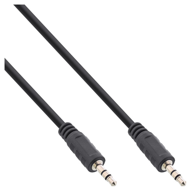 1,2 meter Audiokabel 3,5 mm stereo mannelijk/mannelijk - Zwart