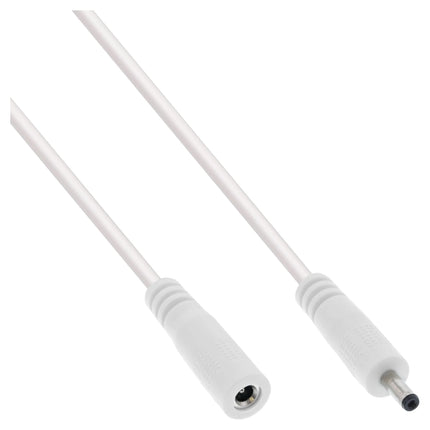 1 meter DC-verlengkabel 3,5 x 1,35 mm – wit
