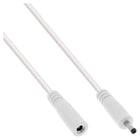 1 meter DC-verlengkabel 3,5 x 1,35 mm – wit