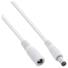 2 meter DC-verlengkabel 5,5 x 2,1 mm – wit