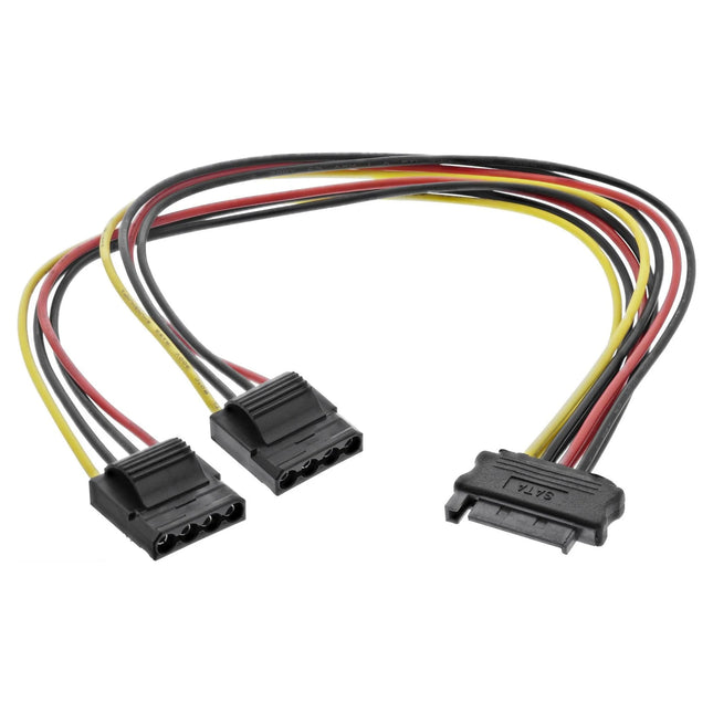 30 cm SATA-voedings-Y-kabel – SATA naar 2× Molex