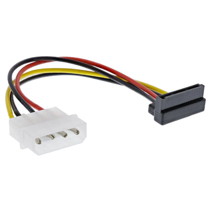 13 cm SATA voedingsadapterkabel Molex naar SATA – haakse SATA-connector omhoog