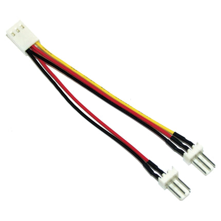 10 cm Ventilatoradapter 3-pins female naar 2x 3-pins male