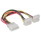15 cm 4-pins Molex Y-voedingskabel – 1x Molex naar 2x haakse Molex