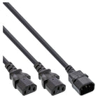 1 ,8 meter IEC-C14 naar 2x IEC-C13 Y-stroomkabel – zwart