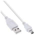 50 cm USB 2.0 Mini-kabel – USB-A (M) naar Mini-B (5-pins) (M) - zwart