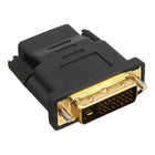 HDMI naar DVI adapter – HDMI vrouwelijk / DVI-D 24+1 mannelijk – 4K 30Hz - zwart
