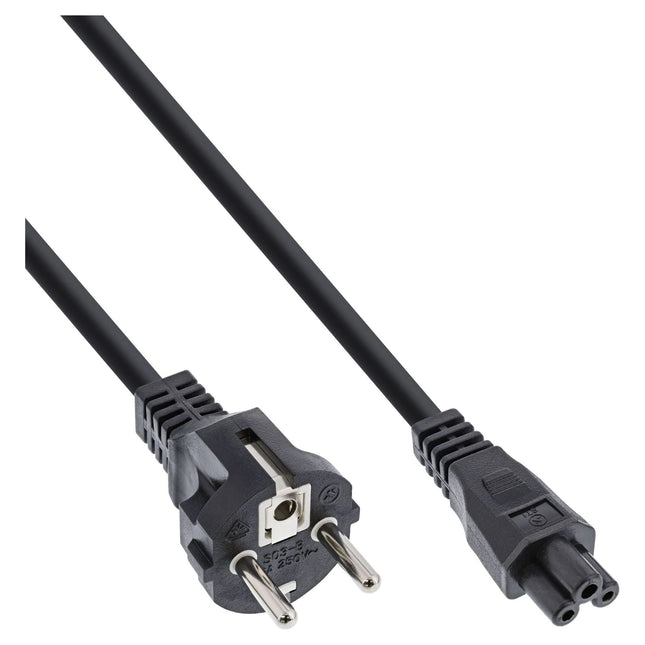 2 meter Stroomkabel CEE 7/7 naar IEC-C5 – zwart