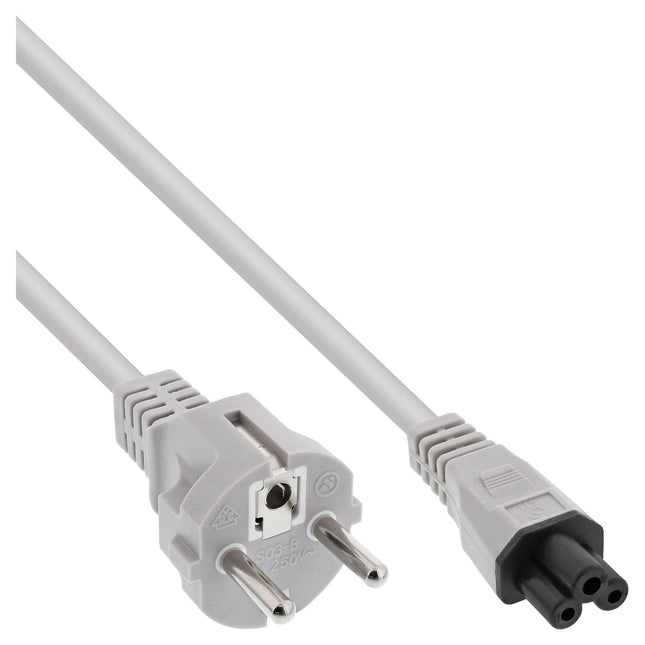 1,8 meter Stroomkabel CEE 7/7 naar IEC-C5 – grijs