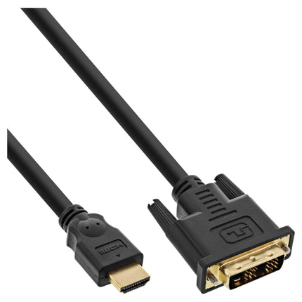 2 meter Premium HDMI naar DVI-D Single Link kabel – HDMI 1.3 – Full HD 1080p – verguld - zwart