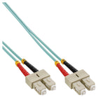 3 meter fiber optische duplexkabel - SC/SC OM3 50/125µm - turquoise