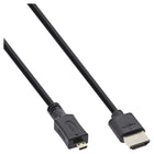 1 meter Dunne Micro HDMI naar HDMI kabel – HDMI 2.0b – 4K 60Hz – zwart