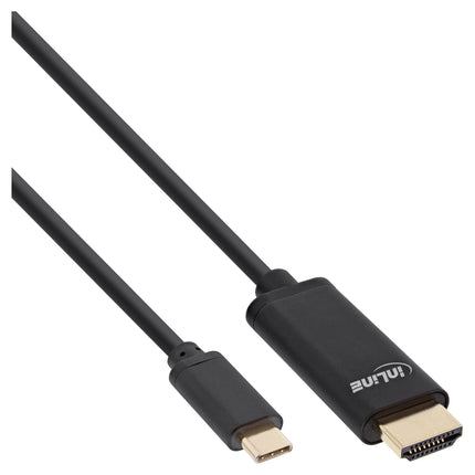 1 meter USB-C naar HDMI kabel – 4K@60Hz - zwart - verguld