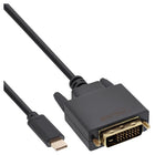 1 meter USB-C naar DVI-D kabel – Full HD 1080p - zwart - verguld
