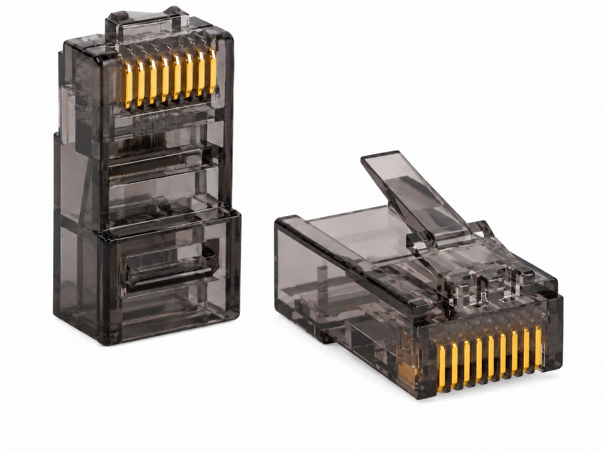 Cat 6 RJ45-stekker 8P8C UTP  – Zwart