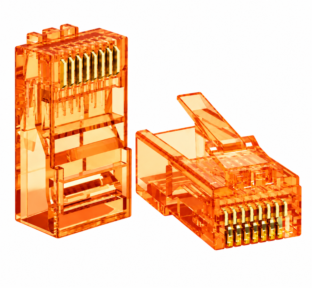 Cat 6 RJ45-stekker 8P8C UTP  – Oranje