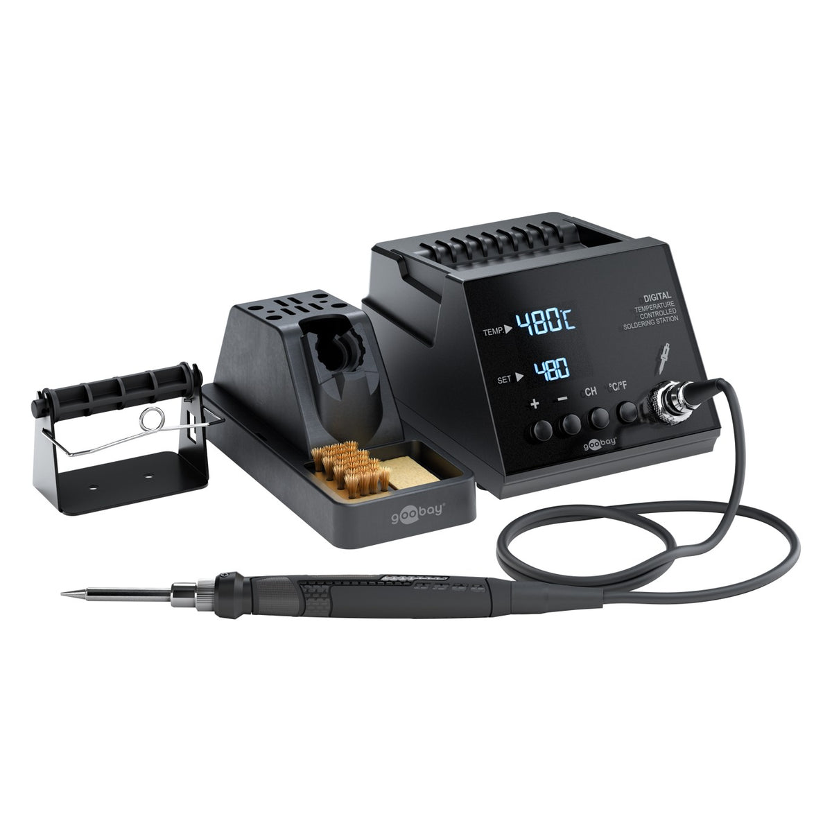 Goobay digitaal soldeerstation 70 W – 160–480 °C – snel opwarmend