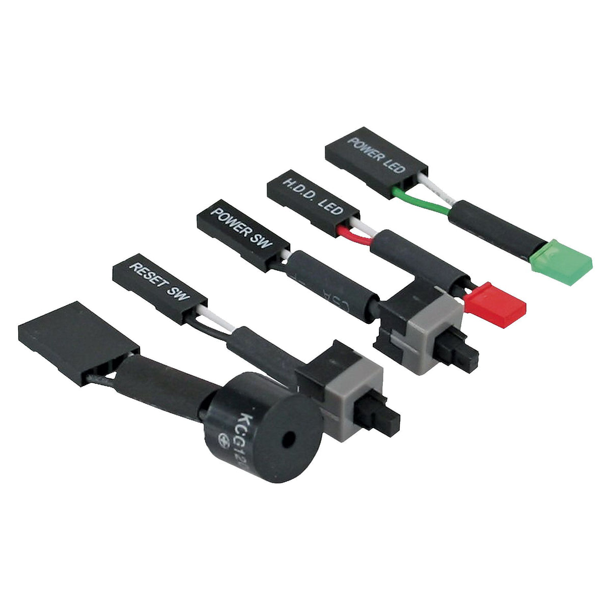 InLine 5-delige testset voor moederborden – Power, Reset, LED en speaker