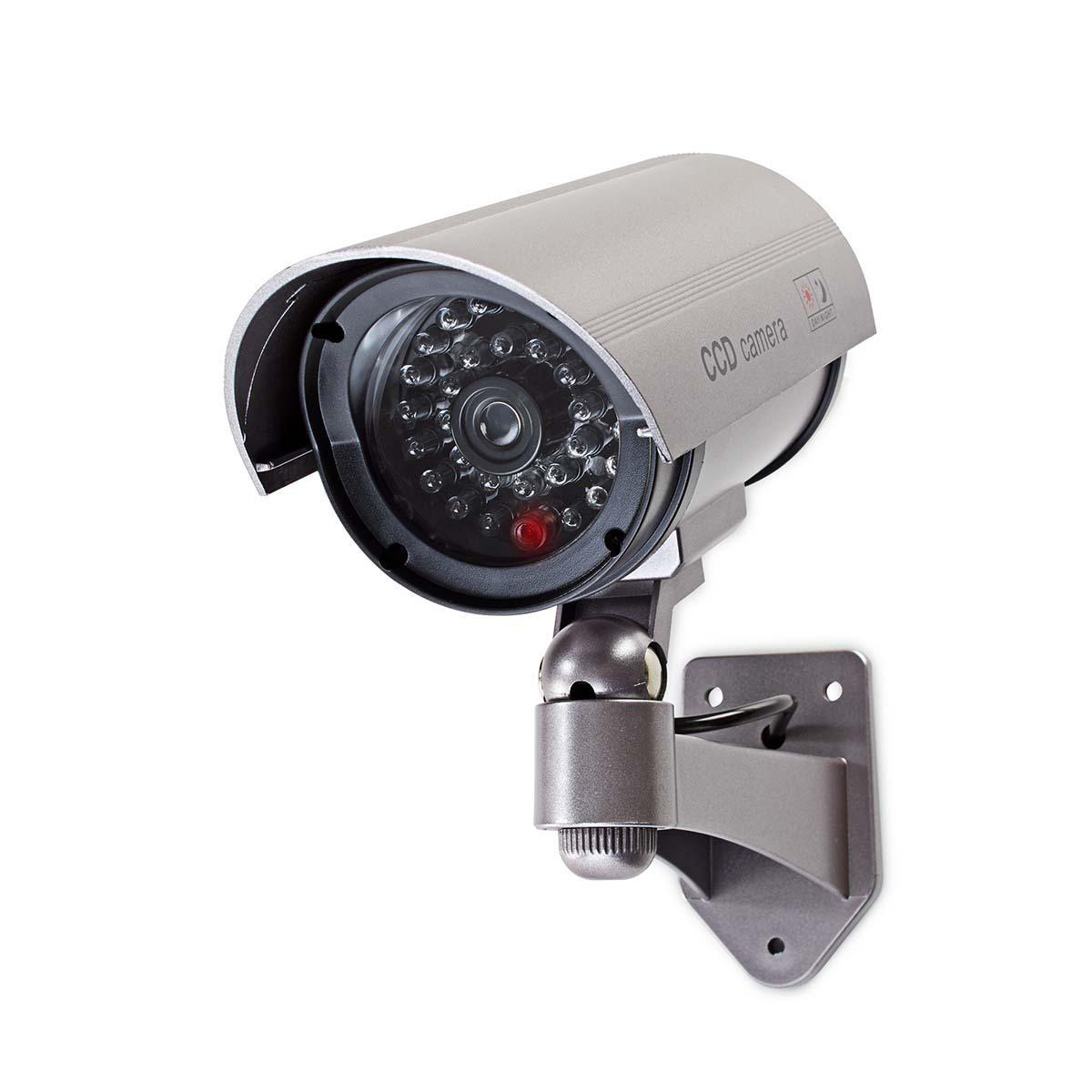 Nedis dummy beveiligingscamera voor buiten – met LED-indicator – Grijs