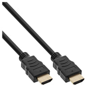 30 cm InLine High Speed HDMI-kabel met Ethernet – HDMI-A male naar male – 4K 60 Hz - Zwart