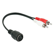 20 cm Good Connections audio-adapter – 2× RCA male naar 5-polige DIN female - Zwart
