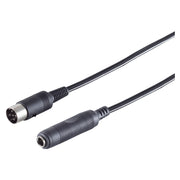 20 cm Audiokabel 5-polige DIN-dobbelsteenstekker naar 6,3 mm Jackbus – Zwart