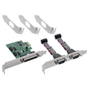 InLine PCIe interfacekaart – 2x RS-232 serieel + 1x parallel – low-profile