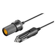 2 meter Goobay 12 V sigarettenaansteker verlengkabel – 2,5 A – zwart