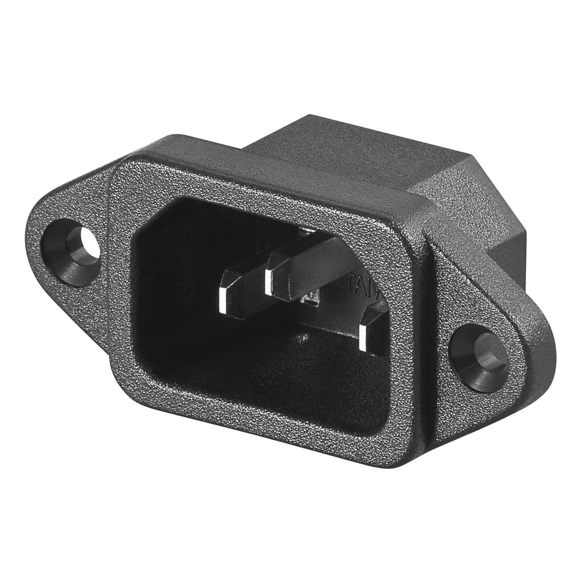 Goobay IEC C14 inbouwstekker – 10A – 250V – Zwart