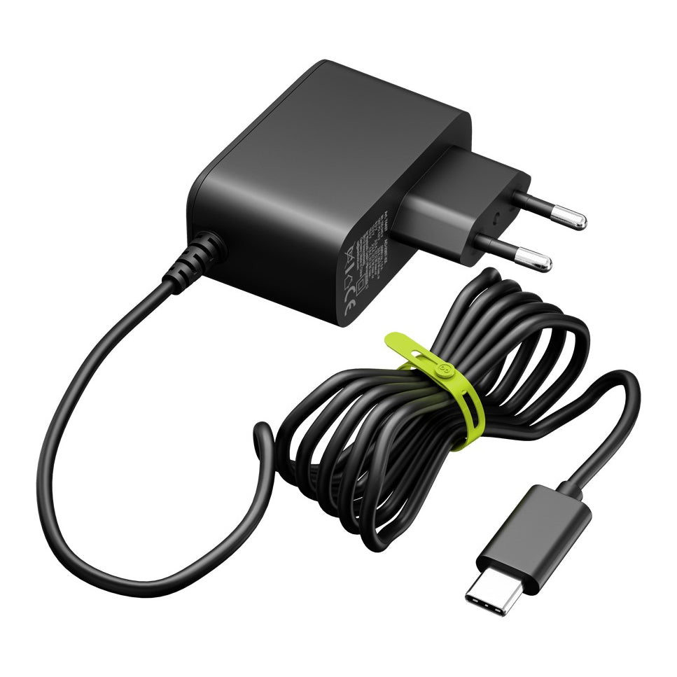 Goobay USB-C voeding voor Raspberry Pi 5 – 27 W – GaN – Zwart