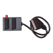 S/CONN SCART-schakelbox – 1× male naar 2× female – met schakelaar - Zwart