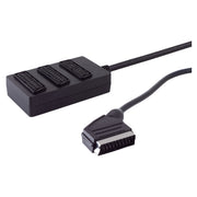 50 cm S/CONN SCART-verdeler – 1× male naar 3× female – volledig doorgeschakeld