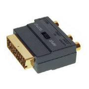 S-conn SCART-adapter – 3× RCA en S-Video – IN/OUT – vergulde contacten