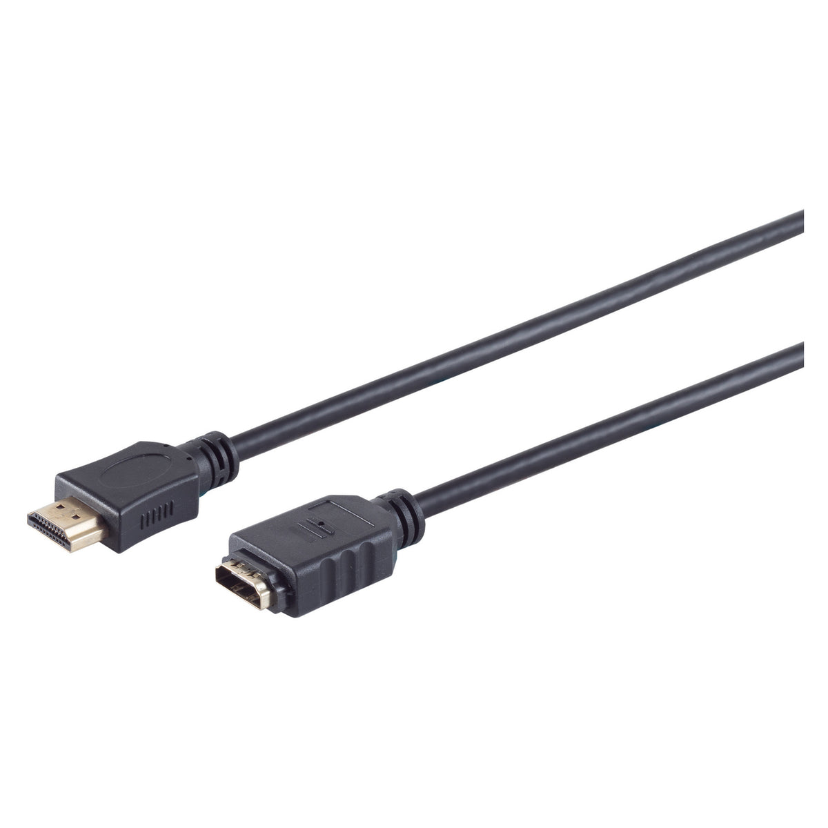25 cm S/CONN HDMI verlengkabel – HDMI-A male naar female – 4K – zwart