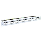 InLine leeg patchpanel 19 inch 1U – 24 poorten – Snap-In – lichtgrijs