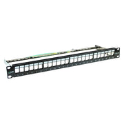InLine leeg patchpanel 19 inch 1U – 24 poorten – Snap-In – zwart