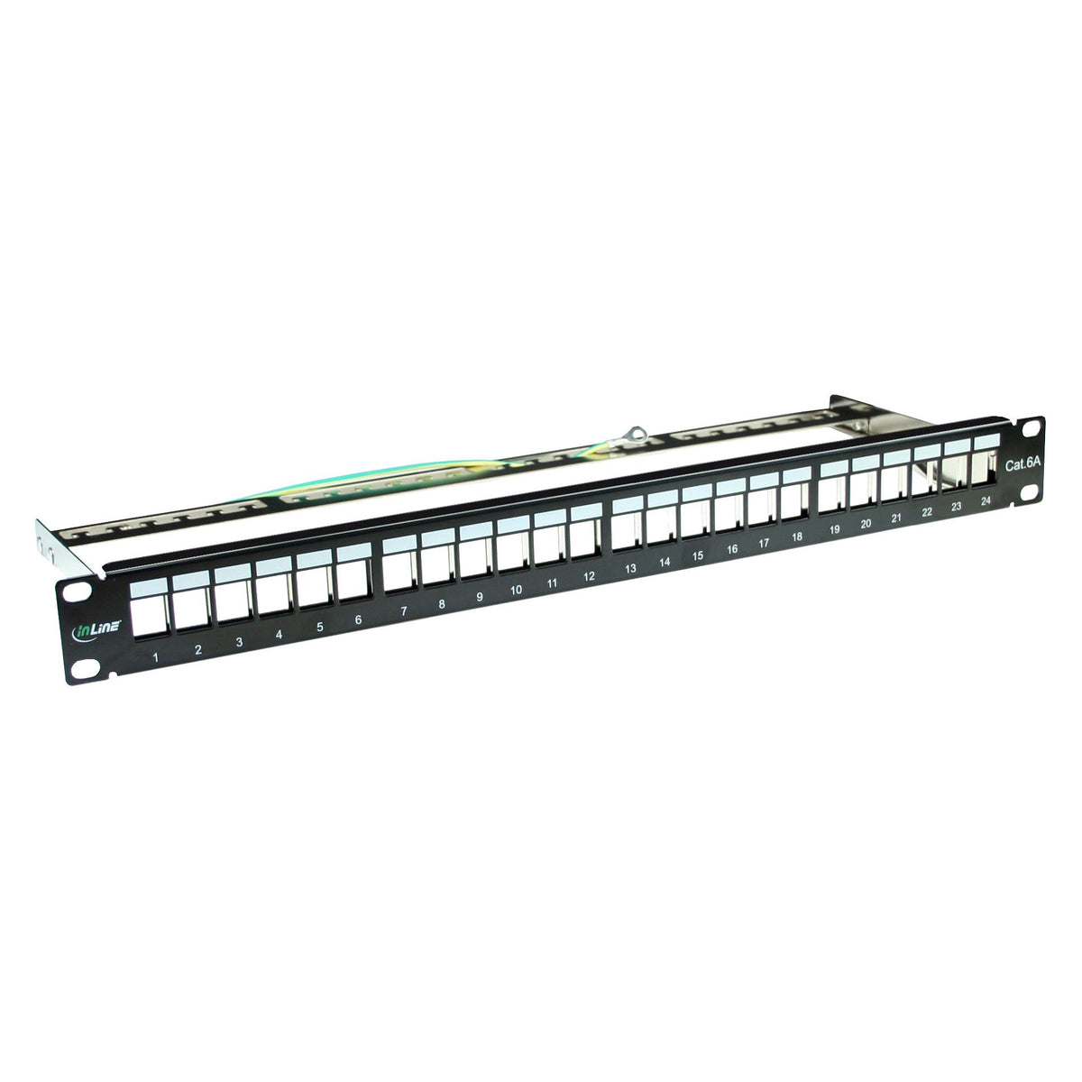 InLine leeg patchpanel 19 inch 1U – 24 poorten – Snap-In – zwart