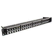 InLine leeg patchpanel 19 inch 1U – 48 poorten – Keystone Snap-In – zwart