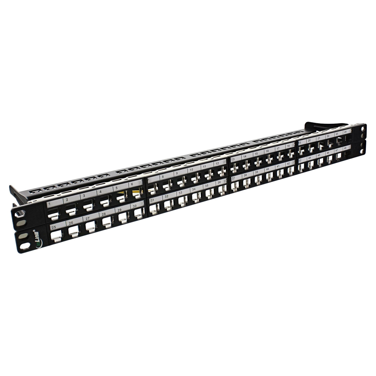 InLine leeg patchpanel 19 inch 1U – 48 poorten – Keystone Snap-In – zwart