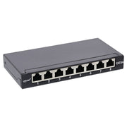 InLine Cat.6A patchpanel 8-poorts – RJ45 – LSA – 0,5U – zwart