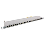 InLine Cat.6A patchpanel 24-poorts – 19 inch 0,5U – lichtgrijs