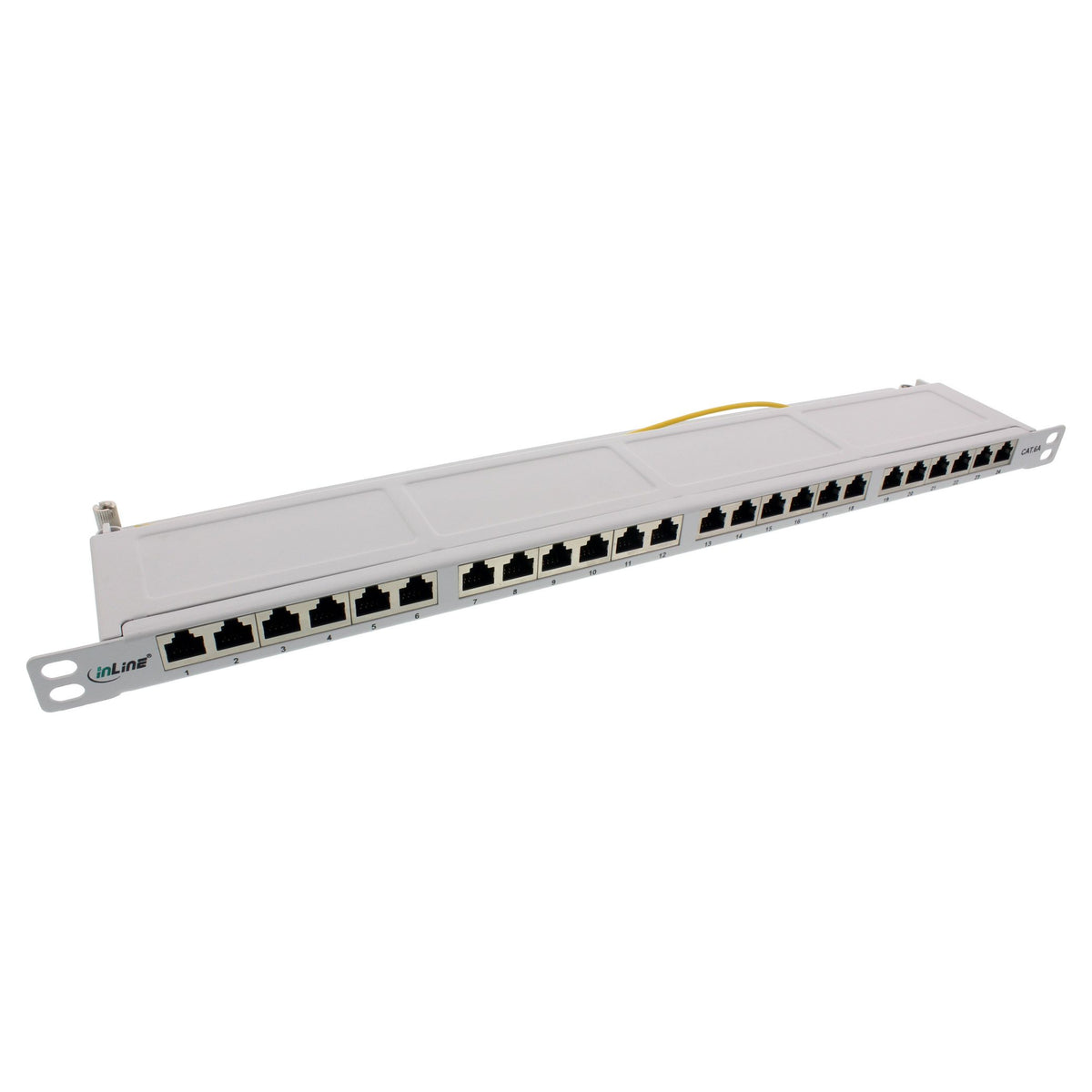 InLine Cat.6A patchpanel 24-poorts – 19 inch 0,5U – lichtgrijs