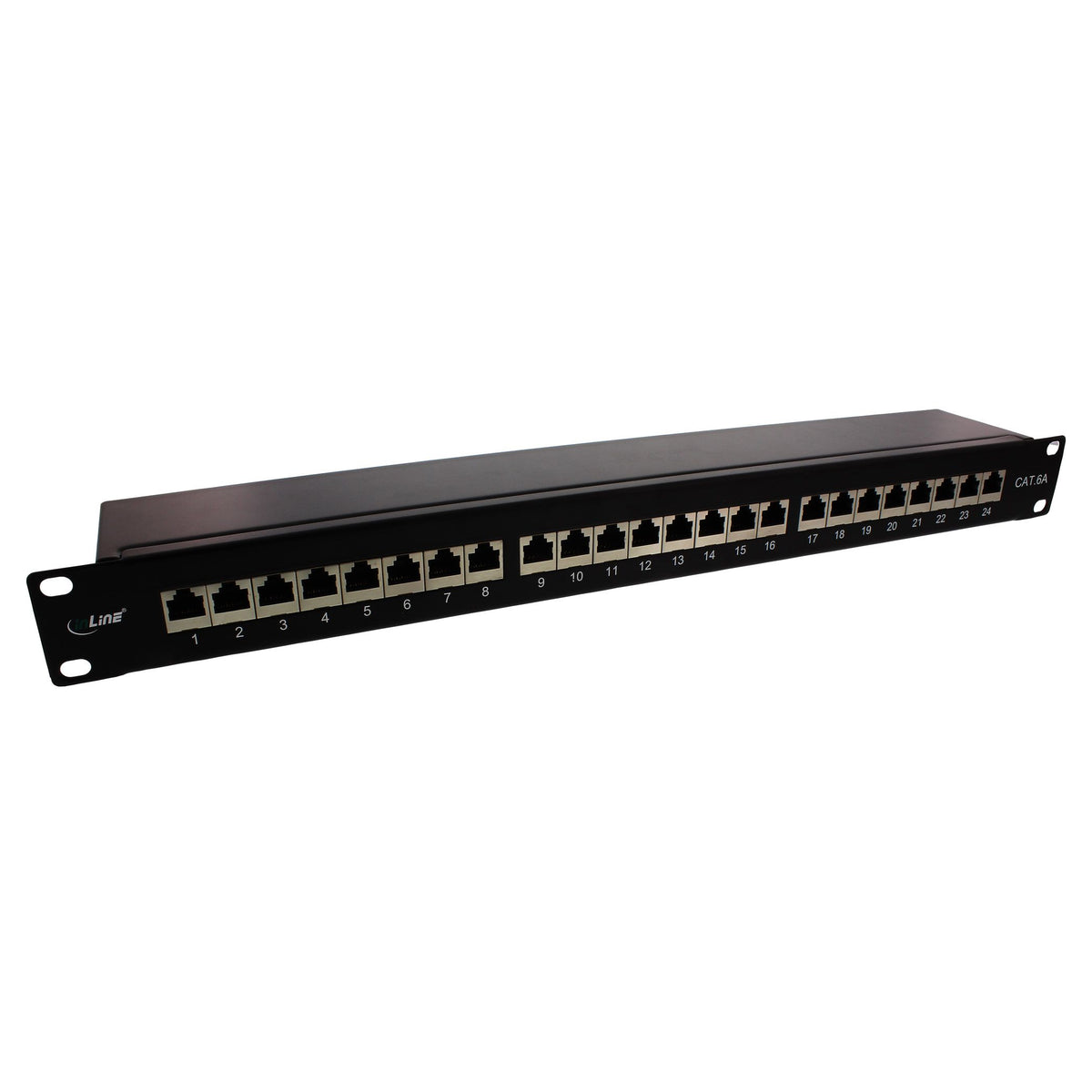 InLine Cat.6A patchpanel 24-poorts – 19 inch 1U – zwart