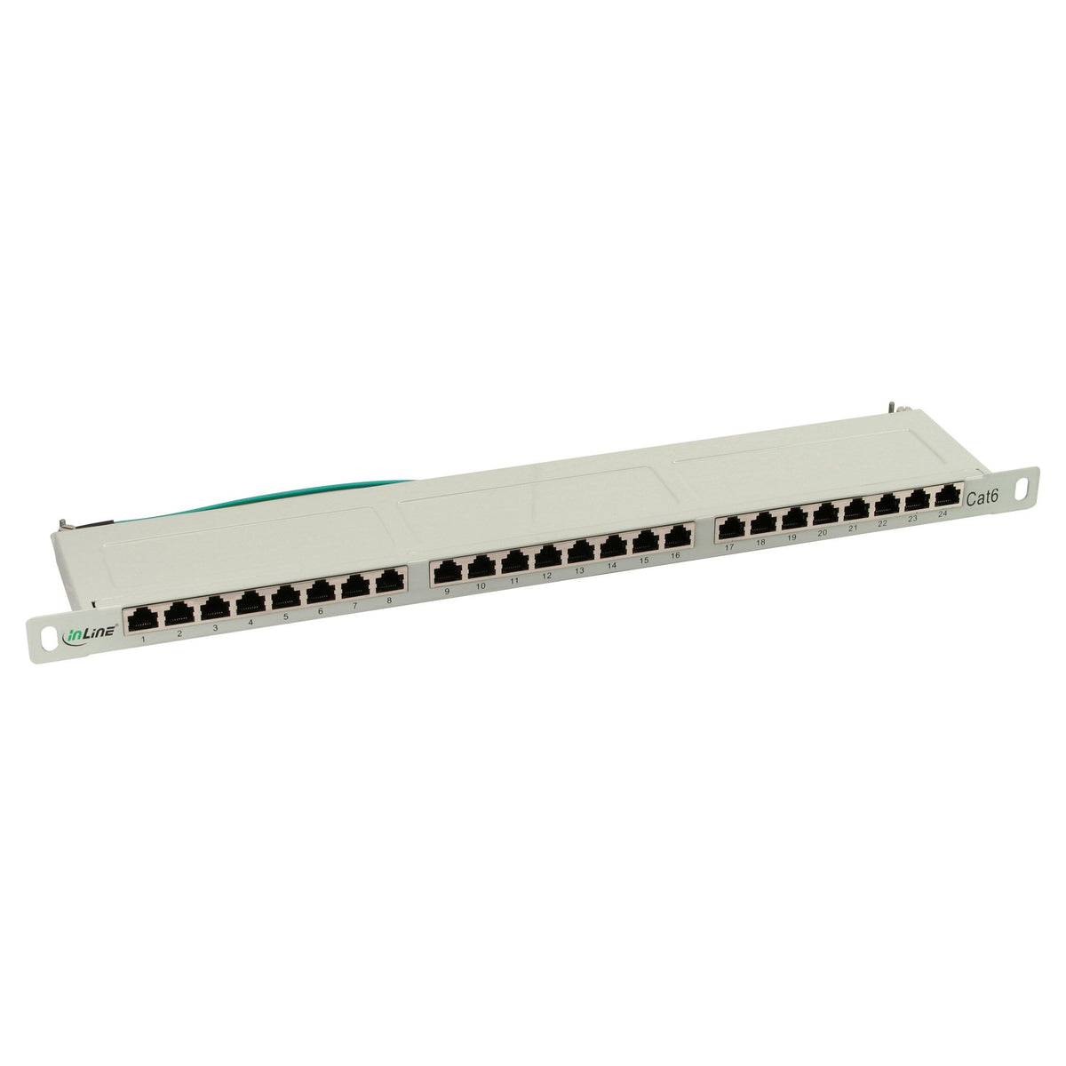 InLine Cat.6 patchpanel 24-poorts – 19 inch 0,5U – lichtgrijs
