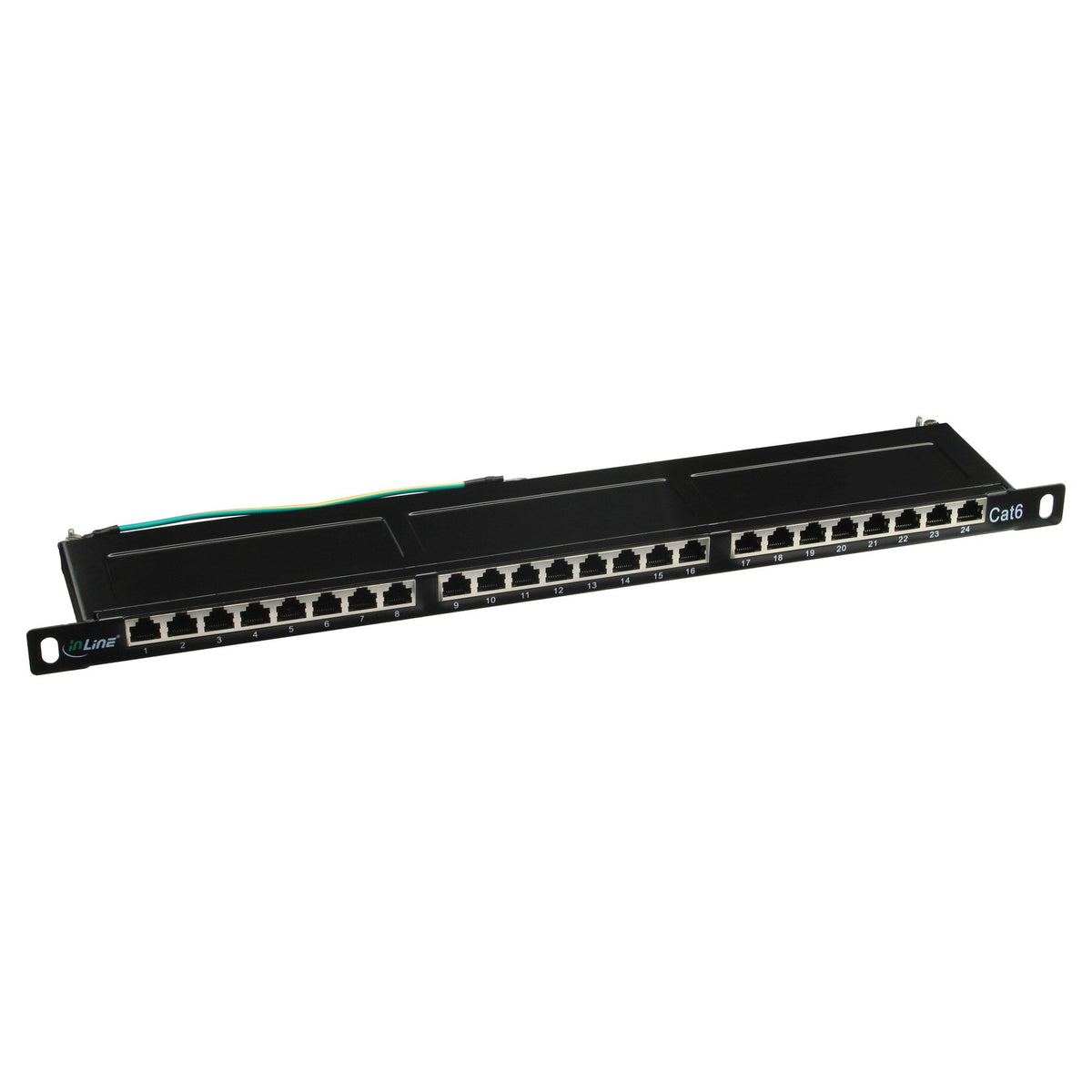 InLine Cat.6 patchpanel 24-poorts – 19 inch 0,5U – zwart